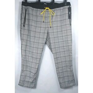 Nova Men Issa Hit Plaid Joggers Size XXXL Black White Window Pane New With Tags